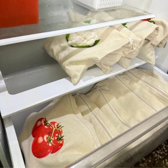 Reusable Cotton Vegetable Storage Bag