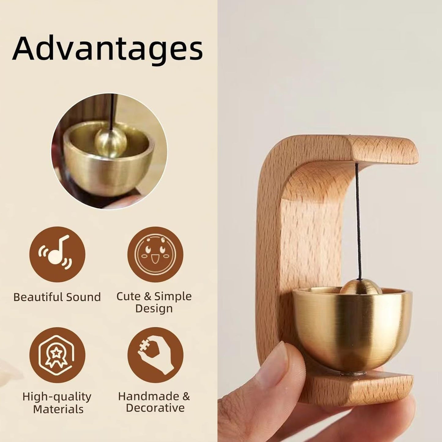Japanese Style Wooden Door Bell
