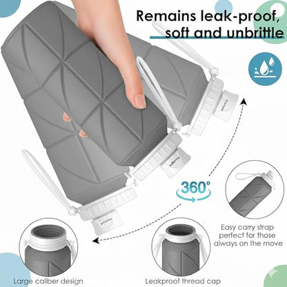 Silicone Foldable Water Bottle 600ml |