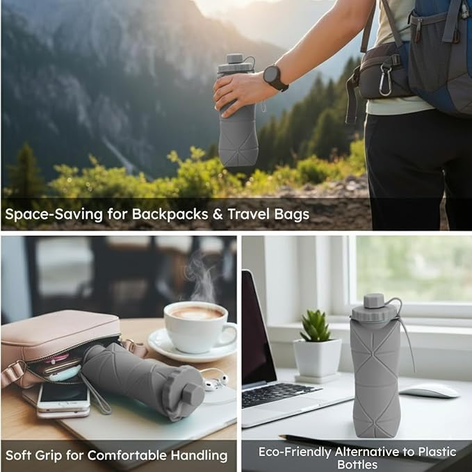 Silicone Foldable Water Bottle 600ml |