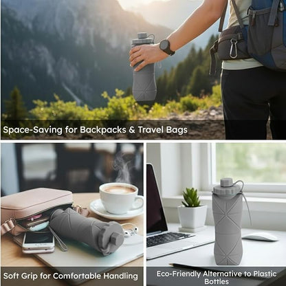 Silicone Foldable Water Bottle 600ml |