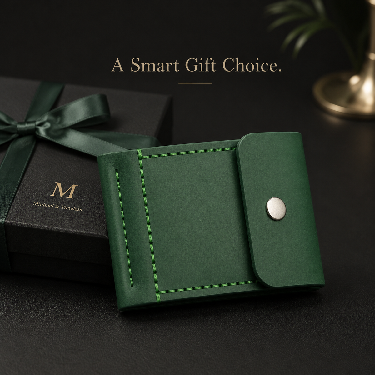 Matte Green Leather Wallet