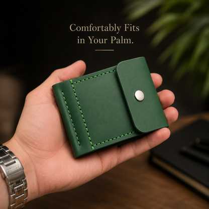 Matte Green Leather Wallet