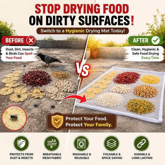 Universal Hygienic Sun Drying Mat for Masala