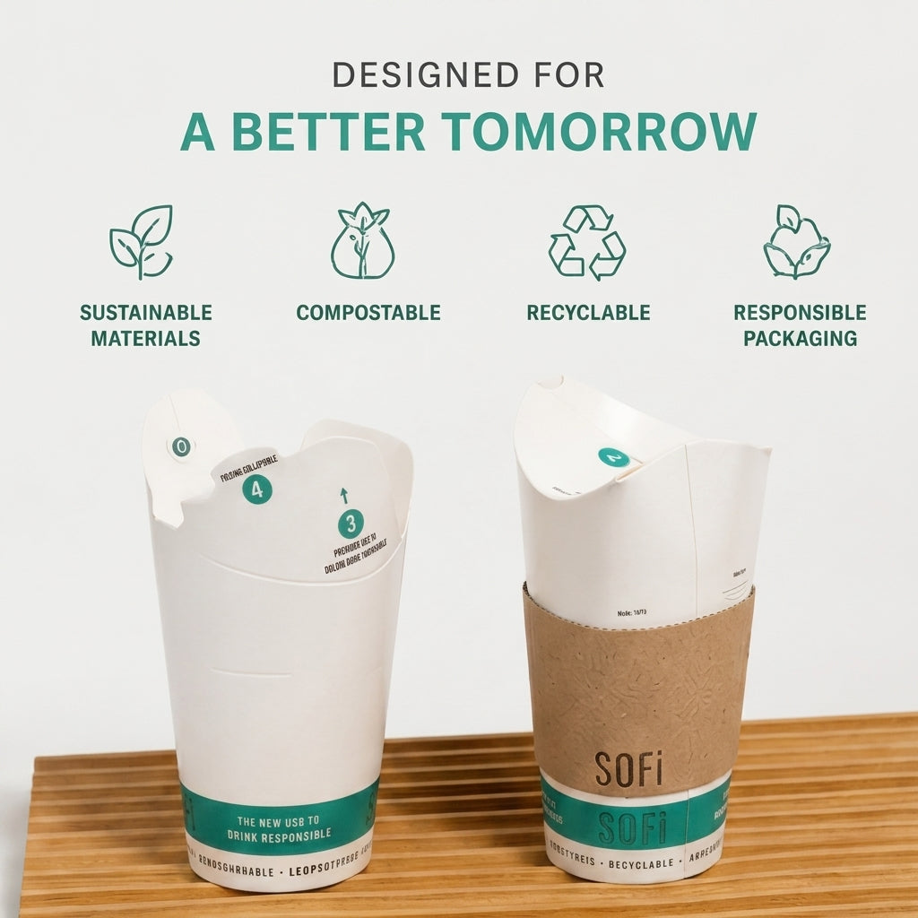 Biodegradable Foldable Coffee Cups