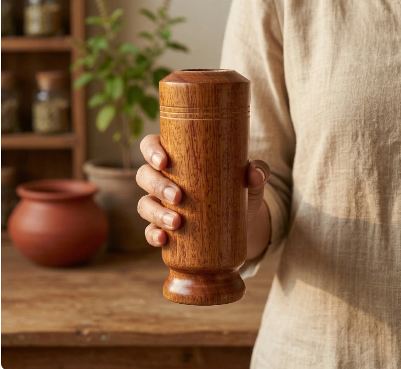 Vijaysaar Wooden Glass – Natural Sugar Balance Tumbler